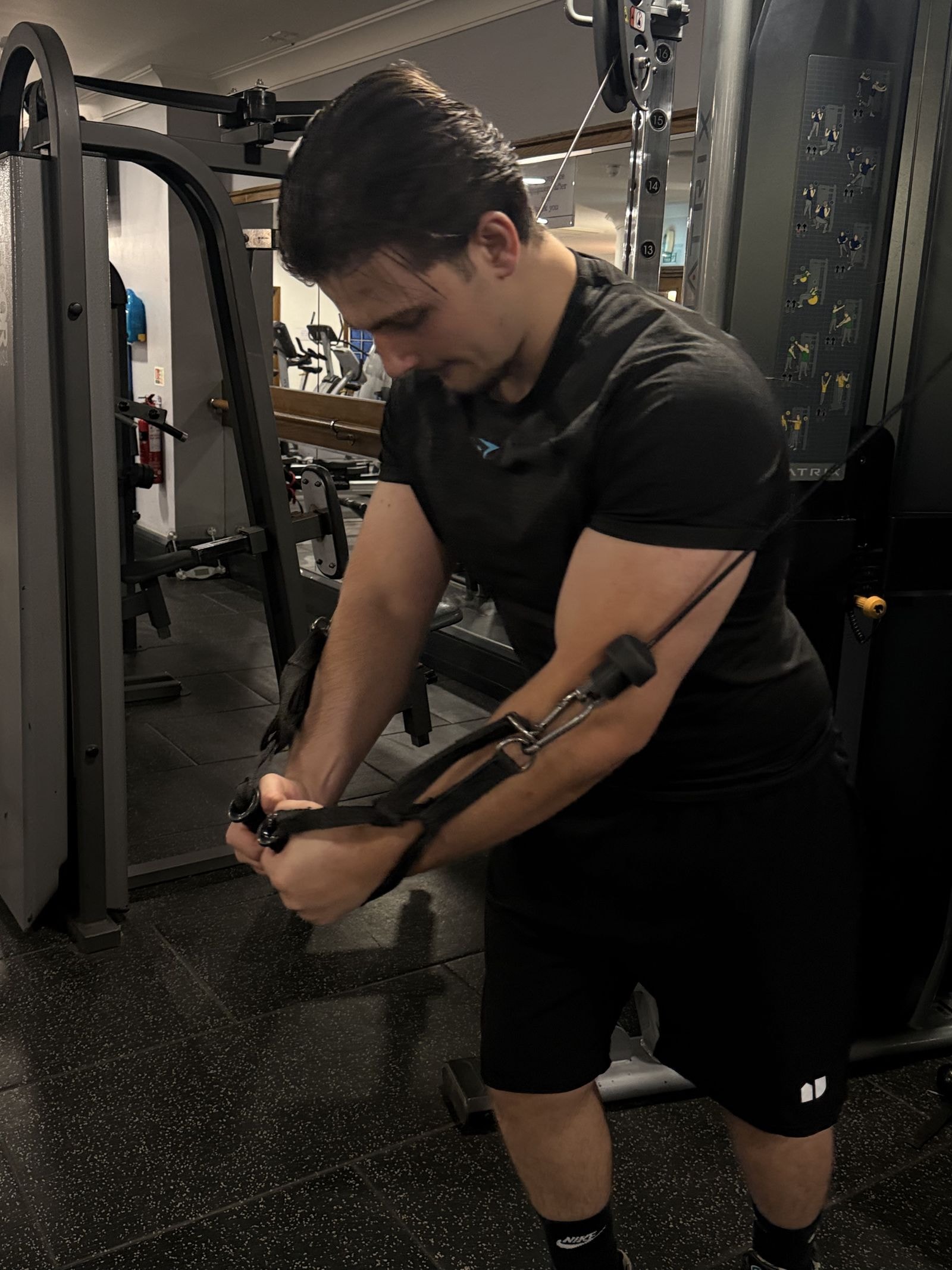 Zak training in the gym